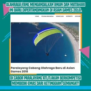 Cabang Olahraga Baru - Paralayang. Sumber: GDrive