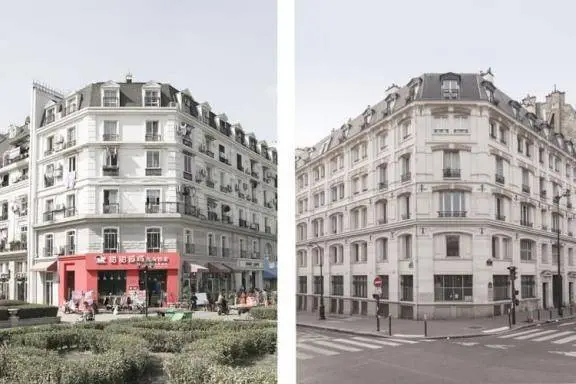 Kiri:Tianducheng | Kanan:Paris (Francois Post)